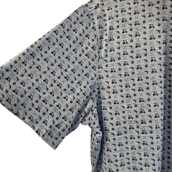 TailorByrd Polo Mens Size Medium Blue Golf Cart SPF 30 Performance Shirt Preppy - Picture 6 of 10
